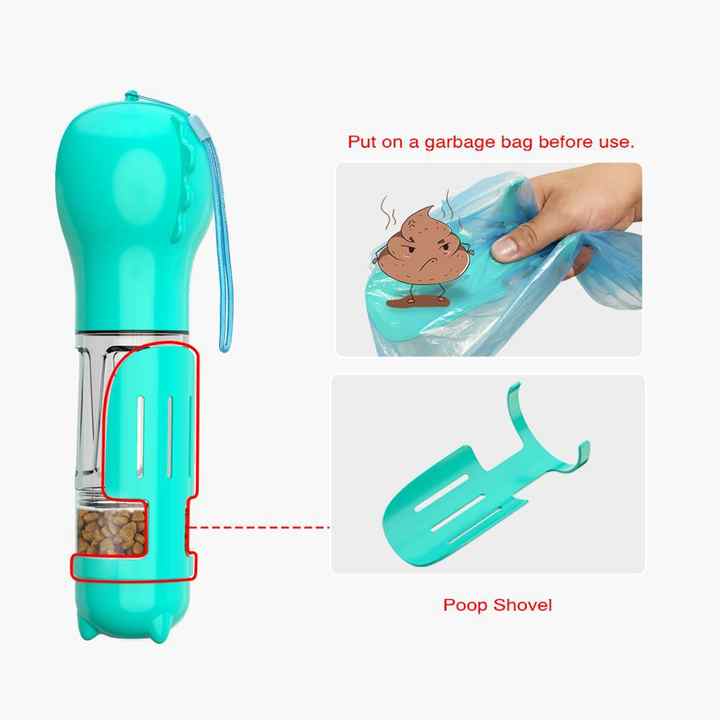 4 In 1 Portable Pet Water Bottle