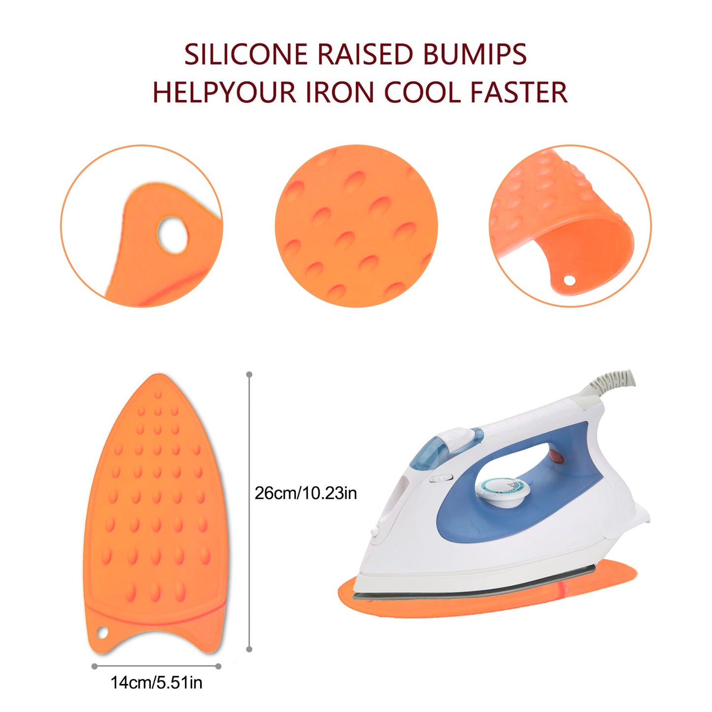 Heat-Resistant Silicone Iron Rest Pad for Ironing Board Steam Compact Iron